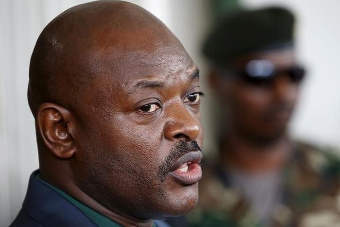 Burundi's President Pierre Nkurunziza speaks during a news conference in Bujumbura, Burundi, May 17, 2015. REUTERS/Goran Tomasevic