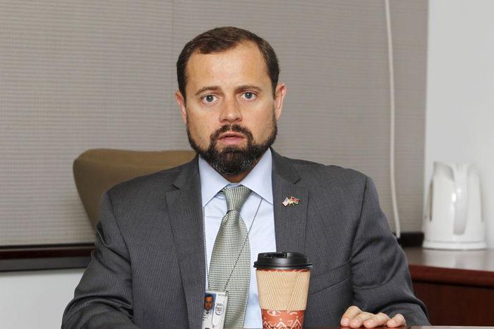 Thomas Perriello, the U.S. Special Envoy for Africa's Great Lakes region, attends a Reuters interview at the U.S. Embassy in Kenya's capital Nairobi December 3, 2015. REUTERS/Noor Khamis