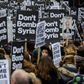 Thousand of people protest against military intervention in Syria