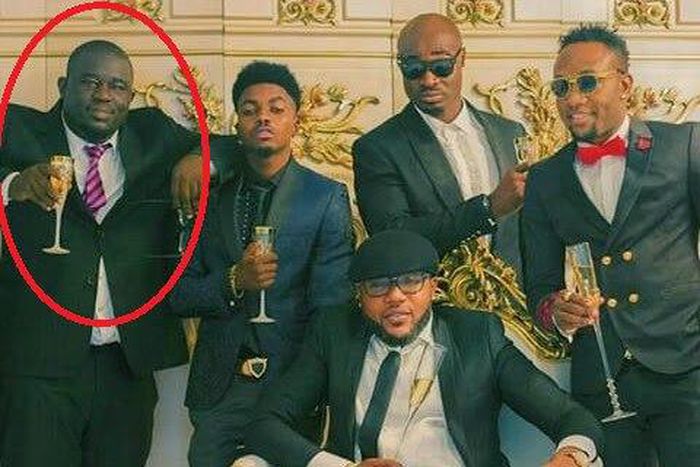 Skibbi at his record deal announcement with E-Money, Kcee, Harrysong, Soso Soberekon.