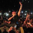 Davido performing in the Gambia