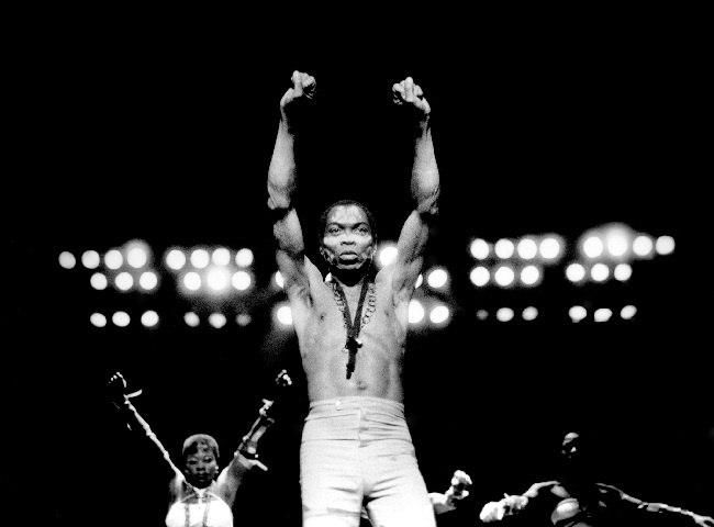 Fela at Orchestra Hall in Detroit, Michigan, in 1986