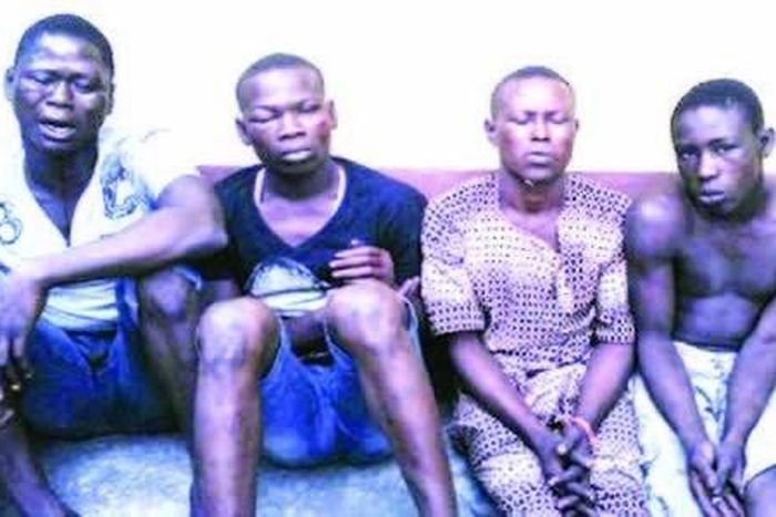 The four suspects of the robbery