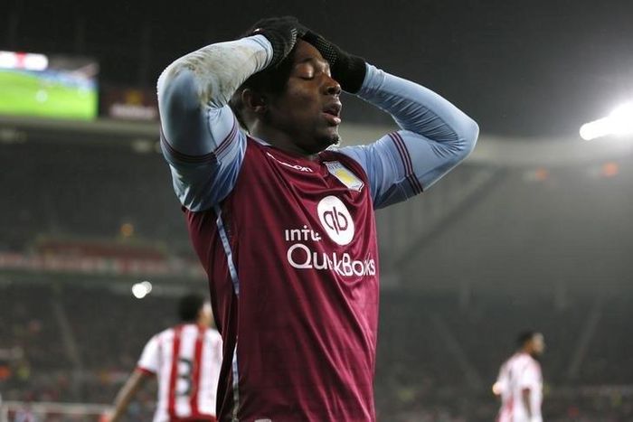 Aston Villa's Adama Traore looks dejected Mandatory Credit: Action Images / Jason Cairnduff Livepic