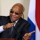 President of South Africa Jacob Zuma gestures during a news briefing at the Union Buildings in Pretoria, November 17, 2015.
