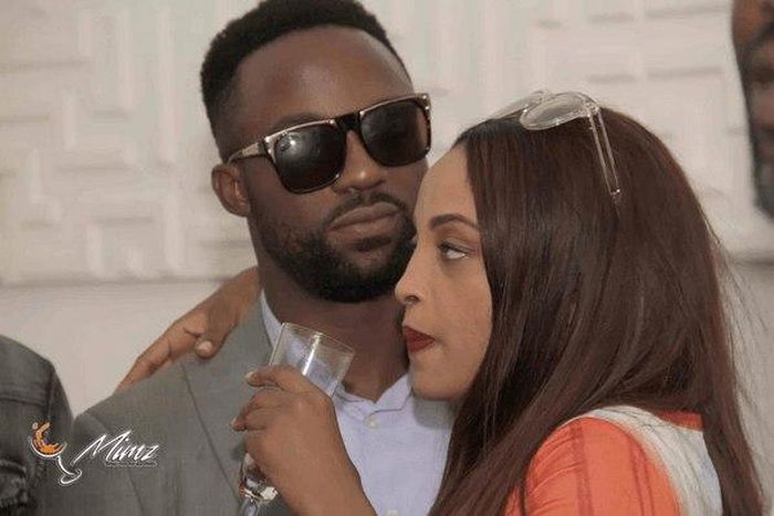 Freda Francis and Iyanya at the opening of Mimz Lounge in 2015.