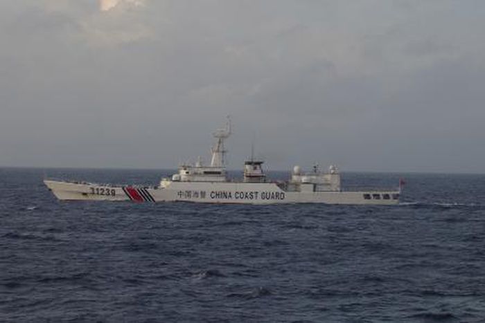 China Coast Guard vessel No. 31239 sails in the East China Sea near the disputed isles known as Senkaku isles in Japan and Diaoyu islands in China, in this handout photo taken and released by the 11th Regional Coast Guard Headquarters-Japan Coast Guard...