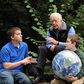 Jimmy Carter walks with his grandsons Jeremy Carter (R), 22, and Hugo Wentzel, 10 during a picnic event on October 31, 2009 in Istanbul, Turkey