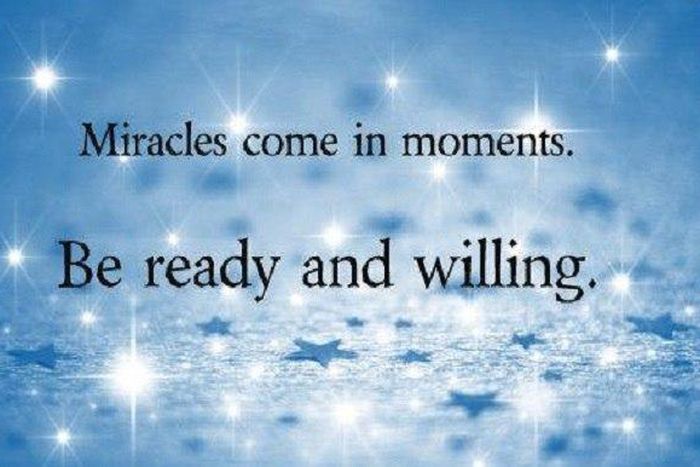 Miracles can happen at anytime