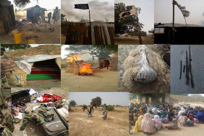 Picture of Boko Haram camps destroyed by the Nigerian Army.