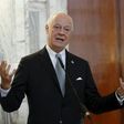 United Nations special envoy for Syria Staffan de Mistura talks during a joint news conference with Italian Foreign Minister Paolo Gentiloni in Rome, Italy December 7, 2015.