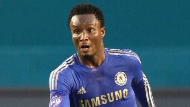 Mikel Obi in action for Chelsea FC.