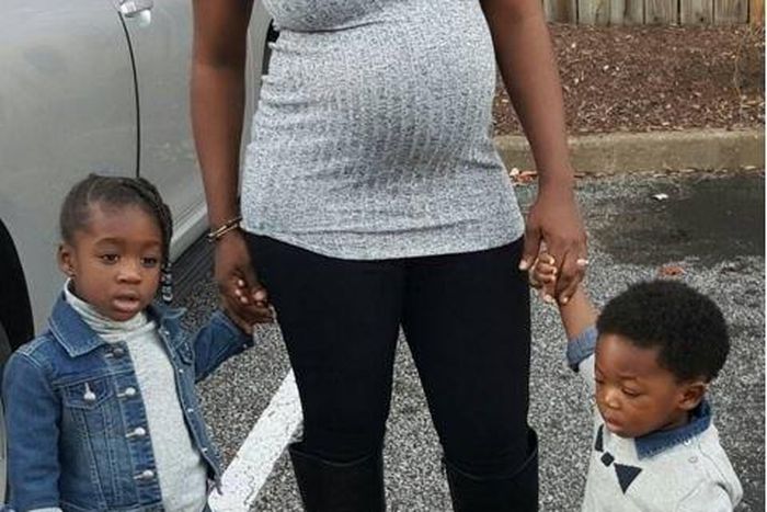 Mercy Johnson with her kids