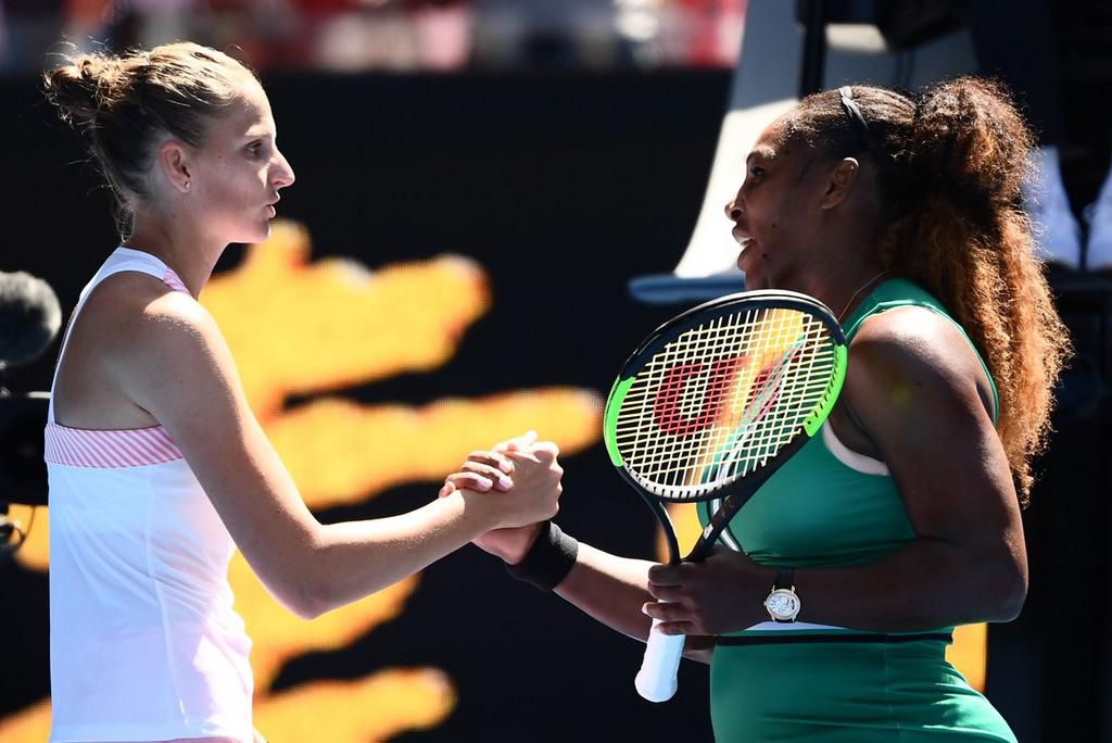 Serena William and Karolina Pliskova [Australian Open]
