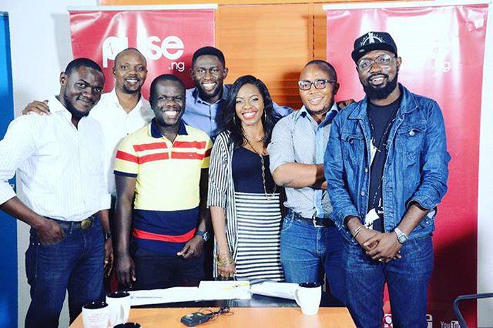 OAPs Osi Suave, Shade Ladipo, entertainment lawyer Akinyemi Ayinoluwa Esq., Pulse Music Editor Joey Akan,  Pulse Senior Associate Ayomide Tayo, and acclaimed talent manager Agwu Obinna and Pulse Nigeria’s Editor-In-Chief, Osagie Alonge.