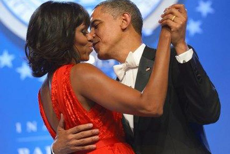 January 21, 2013: The president stole a smooch from Mrs. Obama while sharing a slow dance at the Inaugural Ball in Washington, D.C.