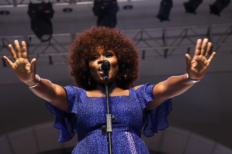 Omawumi makes first post baby appearance