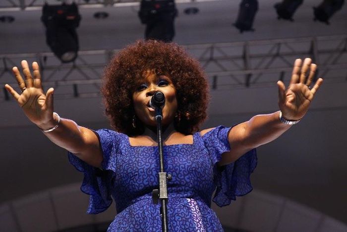 Omawumi makes first post baby appearance