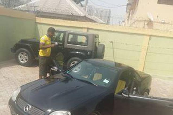 MC Shakara's Mercedes Benz convertible