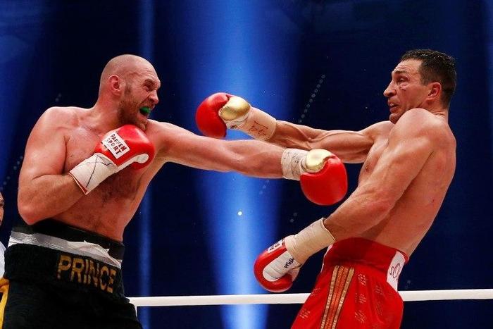 Tyson Fury in action with Wladimir Klitschko Action Images via Reuters / Lee Smith Livepic