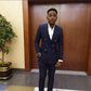 Timini Egbuson looking dapper in a blue blazer