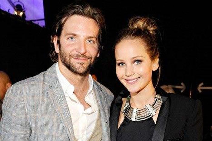Bradly Cooper with Jennifer Lawrence