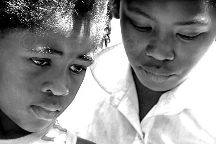 Two female African teenagers