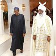 Emir of Kano, Sanusi Lamido Sanusi visits President Muhammadu Buhari in Abuja on August 4, 2015.