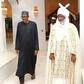Emir of Kano, Sanusi Lamido Sanusi visits President Muhammadu Buhari in Abuja on August 4, 2015.