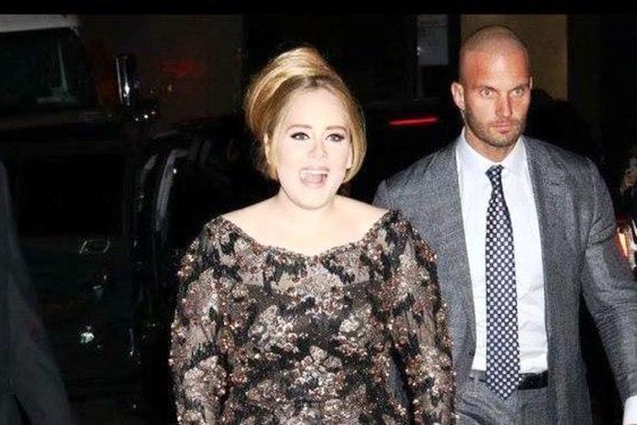 Adele and her bodyguard, Pete Van Der Veen