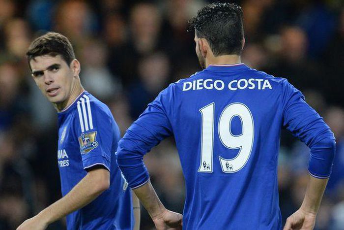 Chelsea's Oscar denies training ground bust-up with Costa