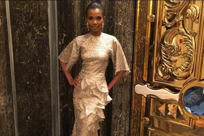 Agbani Darego at the Miss World 2015 finale