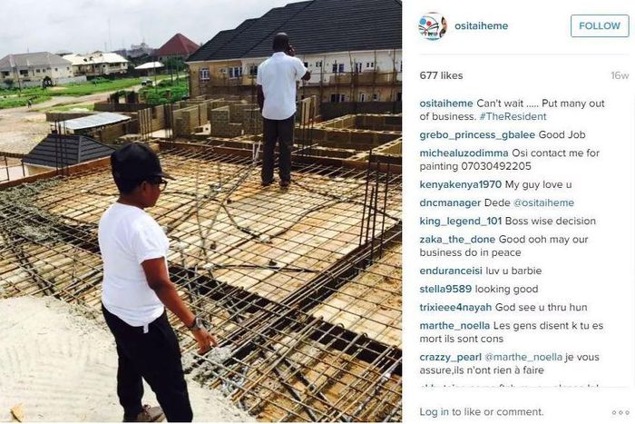 Construction site of Osita Iheme's hotel