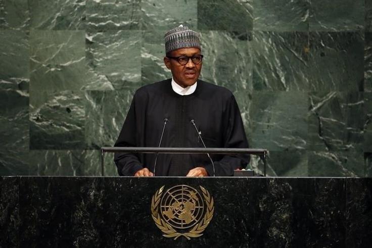 Nigeria's President Muhammadu Buhari addresses a plenary meeting of the United Nations Sustainable Development Summit 2015 at the United Nations headquarters in Manhattan, New York September 25, 2015. REUTERS/Andrew Kelly