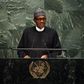 Nigeria's President Muhammadu Buhari addresses a plenary meeting of the United Nations Sustainable Development Summit 2015 at the United Nations headquarters in Manhattan, New York September 25, 2015. REUTERS/Andrew Kelly