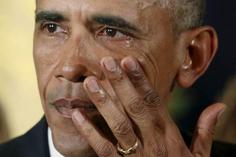 US President, Barack Obama breaks down while talking about the 2012 school massacre and other mass killings