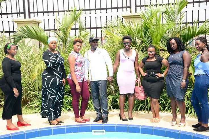 State Minister for Tourism with Ugandan models at the launch of ‘Miss Curvy Uganda’ [Godfrey Lugaaju NMG]