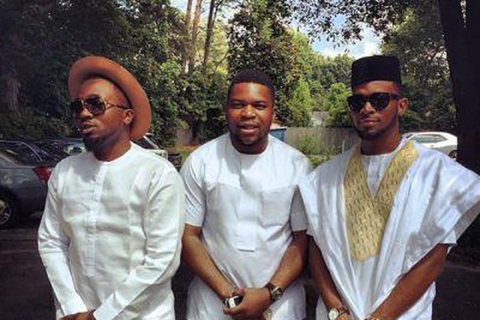 D'banj and Ice Prince on set of 'Salute' video shoot.