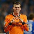 Gareth Bale trademarked his goal celebration in June 2013 which is a gesture to his childhood sweetheart