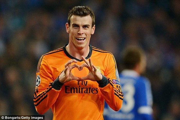 Gareth Bale trademarked his goal celebration in June 2013 which is a gesture to his childhood sweetheart