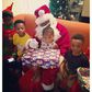 Santa Claus visits the Psquare kids, Cameron, Aliona and Andre Okoye