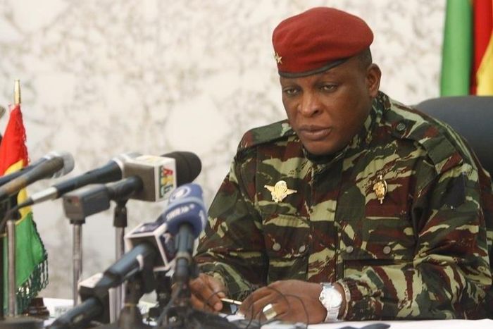 General Sekouba Konate speaks during a meeting with other political parties at the presidential palace in Conakry June 26, 2010. REUTERS/Luc Gnago