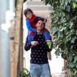 Lionel Messi and his son, Thiago