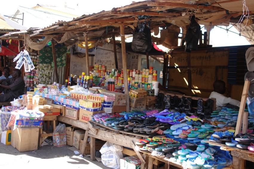 albert-market-trading-stall access gambia