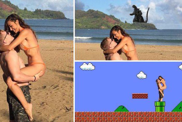 Woman goes viral after asking people to help photoshop romantic picture