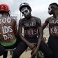 Actors warn against malaria in a campaign by the group behind Moskeeto Armor, a mosquito repellent fabric, in Lagos.