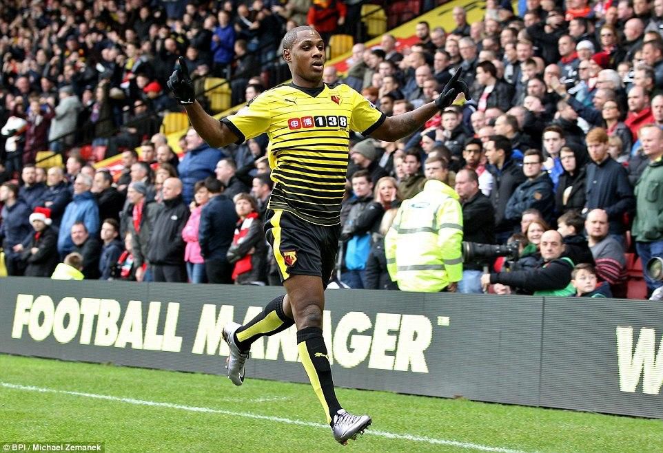 Odion Ighalo scored a brace for Watford against Liverpool