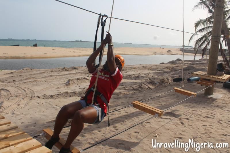Ziplining in Lekki Leisure Lake [Unravelling Nigeria]