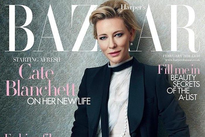 Cate Blanchett covers Harper's Bazaar UK February 2016 issue