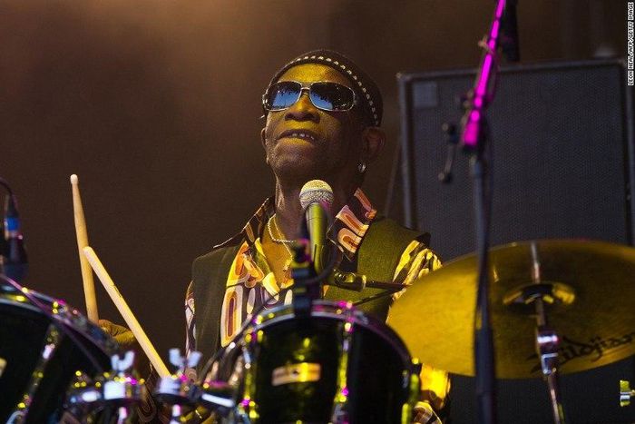 Allen playing at the Glastonbury Festival in 2010.